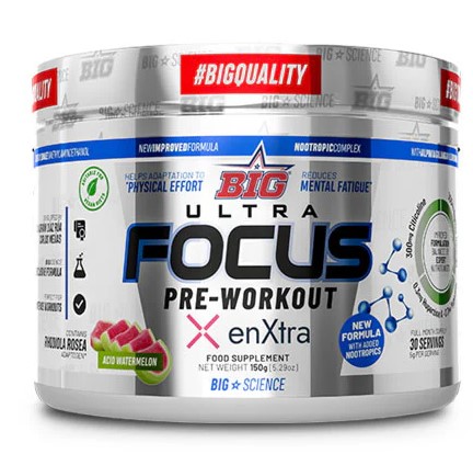 FOCUS-BIG ULTRA FOCUS BIGscience 30serv- Pre-Entreno Nootrópico, Máximo Foco y Anti-Fatiga, con Rhodiola y Citicolina - Imagen 1