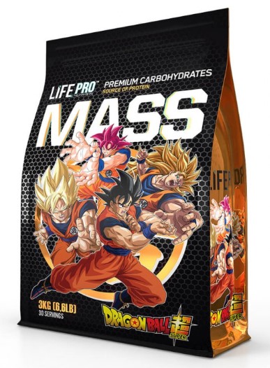 LIFEPROMASS Mass Gainer Dragon Ball Super - Ganador de Peso con Creatina y Digezyme®, Fórmula Hipercalórica - Imagen 1