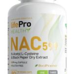 Life Pro NAC 599MG - N-Acetil L-Cisteína con BioPerine® - Glutatión, Desintoxicación Hepática y Antioxidente